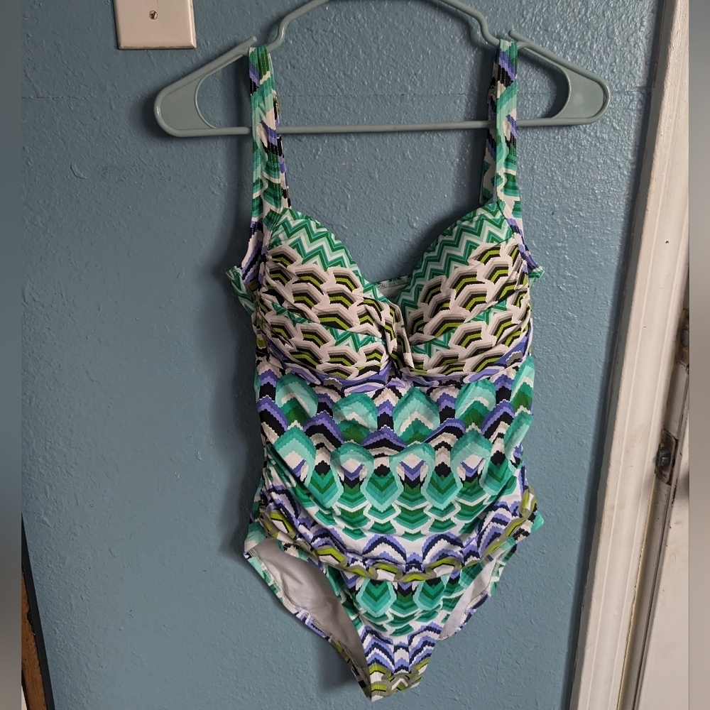 La blanca Colorful Patterned Swimsuit